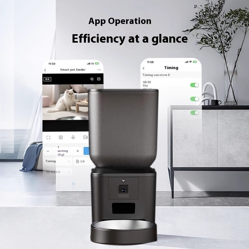 Intelligent Automatic Pet Feeder Remote Video-capable Large-capacity Feeding Machine